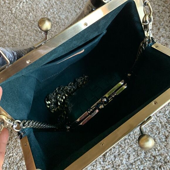 Vintage style Handmade Genuine Embossed Leather Top Handle Bag & Small Purse Set - Picture 15 of 16